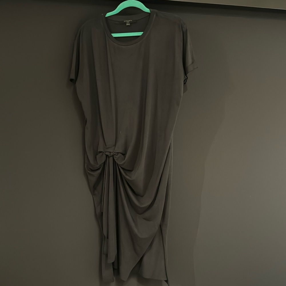 All Saints T shirt dress / knot at side. Worn 2 times